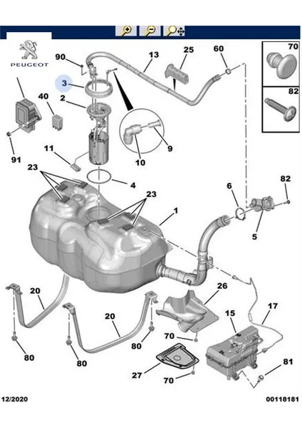 Mazot Şamandira Somunu Boxer 07-> Peugeot 1531.38