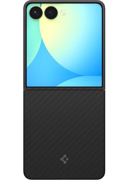 Spigen Galaxy Z Flip 7 ile Uyumlu ince Kılıf Air Skin Aramid Hava Kanalı Teknolojisi™ Askeri Sınıf Koruma Black Dokulu Yüzey Kapak - ACS09564