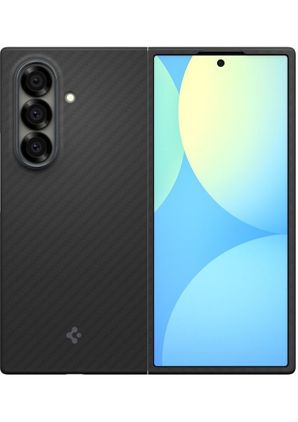 Galaxy Z Fold 7 ile Uyumlu ince Kılıf Air Skin Aramid Hava Kanalı Teknolojisi™ Askeri Sınıf Koruma Black Dokulu Yüzey Kapak - ACS09555