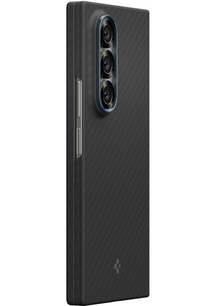 Galaxy Z Fold 7 ile Uyumlu ince Kılıf Air Skin Aramid Hava Kanalı Teknolojisi™ Askeri Sınıf Koruma Black Dokulu Yüzey Kapak - ACS09555