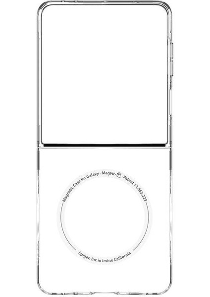 Samsung Galaxy Z Flip 7 ile Uyumlu ince Kılıf Ultra Hybrid Sararma Karşıtı DuraClear™ Hava Kanalı Teknolojisi™ Askeri Sınıf Koruma MagFit özellikli Clear White Şeffaf Kapak - ACS09556