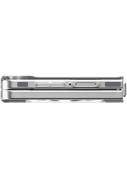 Samsung Galaxy Z Flip 7 ile Uyumlu ince Kılıf Ultra Hybrid Sararma Karşıtı DuraClear™ Hava Kanalı Teknolojisi™ Askeri Sınıf Koruma MagFit özellikli Clear White Şeffaf Kapak - ACS09556