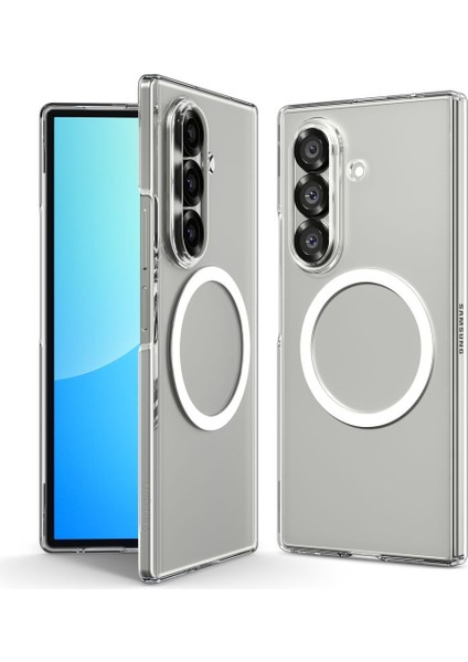 Galaxy Z Fold 7 ile Uyumlu ince Kılıf Ultra Hybrid Sararma Karşıtı DuraClear™ Hava Kanalı Teknolojisi™ Askeri Sınıf Koruma MagFit özellikli Clear White Şeffaf Kapak - ACS09545 fiyatları