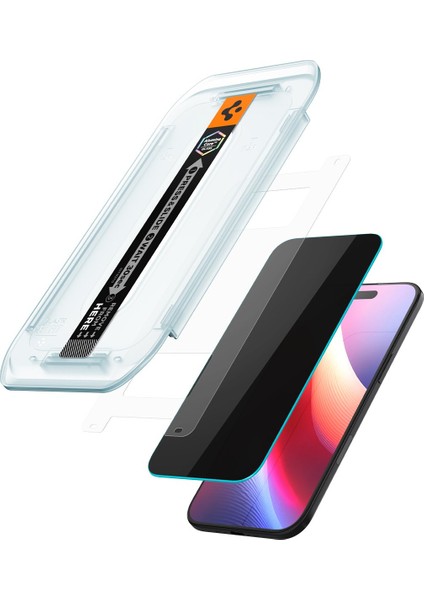 iPhone Air ile uyumlu Hayalet Cam Ekran Koruyucu Kolay Kurulum GLAS.tR EZ Fit Privacy HD (2 Adet) - AGL09862 modelleri