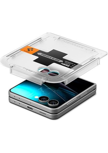 Galaxy Z Flip 7 ile Uyumlu Cam Ekran Koruyucu AluminaCore™ iyonlaştırılmış Güçlendirilmiş Cam Teknolojisi Kolay Kurulum GLAS.tR EZ Fit Slim HD (2 Adet) - AGL09585 fiyatları
