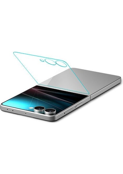 Galaxy Z Flip 7 ile Uyumlu Cam Ekran Koruyucu AluminaCore™ iyonlaştırılmış Güçlendirilmiş Cam Teknolojisi Kolay Kurulum GLAS.tR EZ Fit Slim HD (2 Adet) - AGL09585