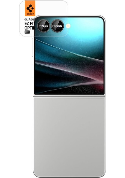 Galaxy Z Flip 7 ile Uyumlu Kamera Lens Camı Koruyucu Kolay Kurulum GLAS.tR EZ Fit Optik Pro (2 Adet) Black - AGL09587