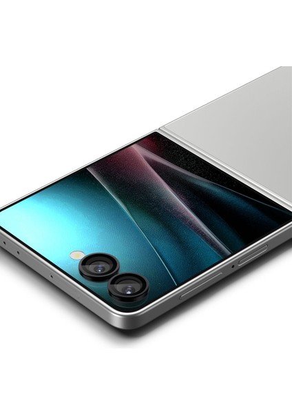 Galaxy Z Flip 7 ile Uyumlu Kamera Lens Camı Koruyucu Kolay Kurulum GLAS.tR EZ Fit Optik Pro (2 Adet) Black - AGL09587