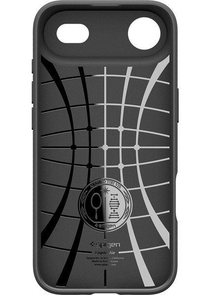 iPhone Air ile uyumlu ince Kılıf Liquid Air Hava Kanalı Teknolojisi™ Askeri Sınıf Koruma Matte Black Dokulu Yüzey Kapak - ACS09922 modelleri
