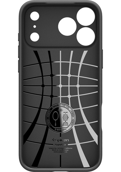 iPhone 17 Pro ile uyumlu ince Kılıf Liquid Air Hava Kanalı Teknolojisi™ Askeri Sınıf Koruma Matte Black Dokulu Yüzey Kapak - ACS09942 modelleri