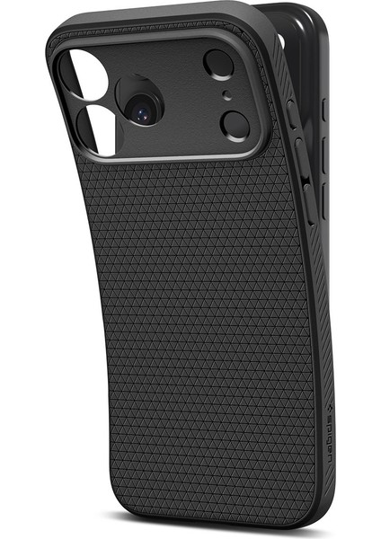 iPhone 17 Pro ile uyumlu ince Kılıf Liquid Air Hava Kanalı Teknolojisi™ Askeri Sınıf Koruma Matte Black Dokulu Yüzey Kapak - ACS09942