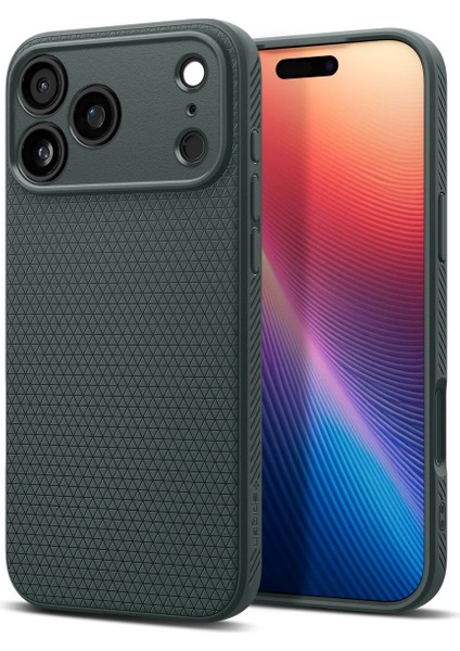 iPhone 17 Pro Max ile uyumlu ince Kılıf Liquid Air Hava Kanalı Teknolojisi™ Askeri Sınıf Koruma Abyss Green Dokulu Yüzey Kapak - ACS09890 fiyatları