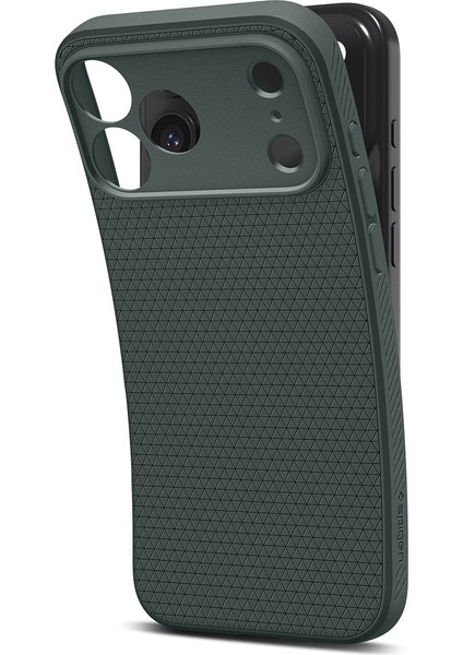 iPhone 17 Pro Max ile uyumlu ince Kılıf Liquid Air Hava Kanalı Teknolojisi™ Askeri Sınıf Koruma Abyss Green Dokulu Yüzey Kapak - ACS09890