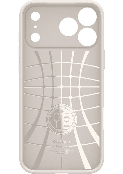iPhone 17 Pro Max ile uyumlu ince Kılıf Liquid Air Hava Kanalı Teknolojisi™ Askeri Sınıf Koruma Natural Titanium Dokulu Yüzey Kapak - ACS09891 modelleri