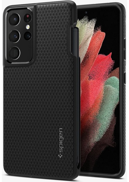 Galaxy S21 Ultra ile Uyumlu ince Kılıf Liquid Air Hava Kanalı Teknolojisi™ Askeri Sınıf Koruma Matte Black Dokulu Yüzey Kapak - ACS02831 fiyatları