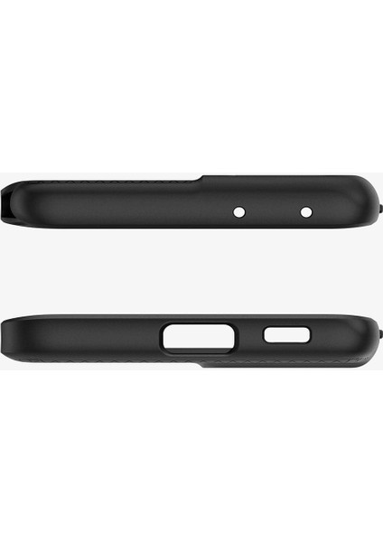 Galaxy S21 Ultra ile Uyumlu ince Kılıf Liquid Air Hava Kanalı Teknolojisi™ Askeri Sınıf Koruma Matte Black Dokulu Yüzey Kapak - ACS02831