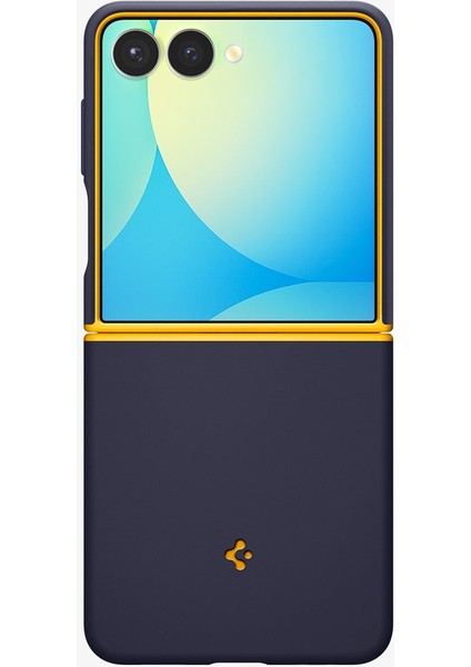 Spigen Galaxy Z Flip 7 ile Uyumlu Silikon Kılıf Nano Pop Mag Hava Kanalı Teknolojisi™ Askeri Sınıf Koruma MagFit özellikli Blueberry Navy Kaymaz Kapak - ACS09563