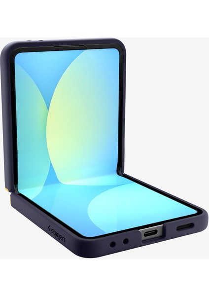 Spigen Galaxy Z Flip 7 ile Uyumlu Silikon Kılıf Nano Pop Mag Hava Kanalı Teknolojisi™ Askeri Sınıf Koruma MagFit özellikli Blueberry Navy Kaymaz Kapak - ACS09563 fırsatları