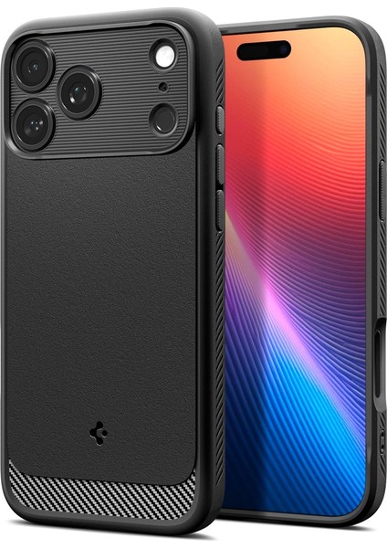 iPhone 17 Pro Max ile uyumlu Ekstra Dayanıklı MagSafe Kılıf Rugged Armor Hava Kanalı Teknolojisi™ Askeri Sınıf Koruma MagFit Matte Black Çift Katman Kapak - ACS09886 fiyatları