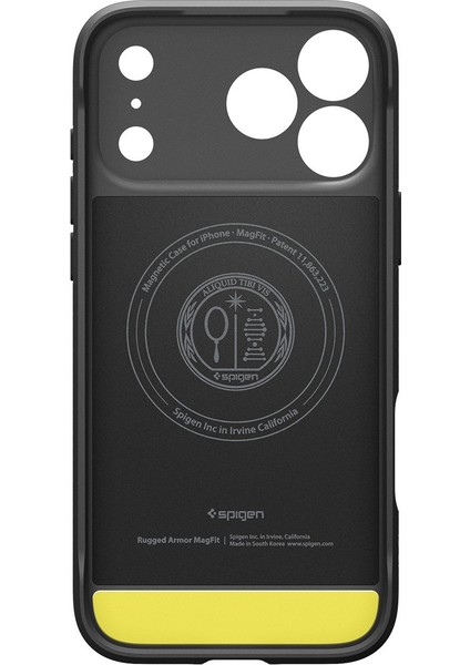 iPhone 17 Pro Max ile uyumlu Ekstra Dayanıklı MagSafe Kılıf Rugged Armor Hava Kanalı Teknolojisi™ Askeri Sınıf Koruma MagFit Matte Black Çift Katman Kapak - ACS09886 modelleri