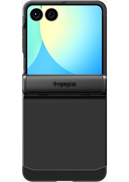 Spigen Galaxy Z Flip 7 ile Uyumlu Ekstra Dayanıklı Kılıf Slim Armor Pro Hava Kanalı Teknolojisi™ Askeri Sınıf Koruma MagFit özellikli Black Çift Katman Kapak - ACS09558