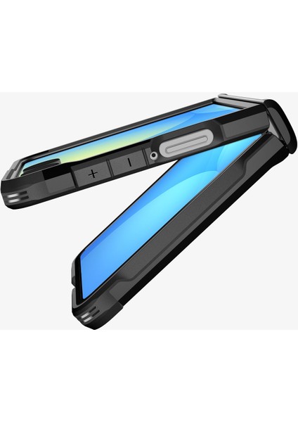 Spigen Galaxy Z Flip 7 ile Uyumlu Ekstra Dayanıklı Kılıf Slim Armor Pro Hava Kanalı Teknolojisi™ Askeri Sınıf Koruma MagFit özellikli Black Çift Katman Kapak - ACS09558 modelleri