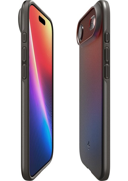 iPhone Air ile uyumlu ince MagSafe Kılıf Thin Fit Hava Kanalı Teknolojisi™ Askeri Sınıf Koruma MagFit Gunmetal Kapak - ACS09918