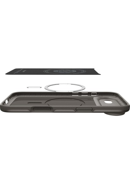 iPhone Air ile uyumlu ince MagSafe Kılıf Thin Fit Hava Kanalı Teknolojisi™ Askeri Sınıf Koruma MagFit Gunmetal Kapak - ACS09918
