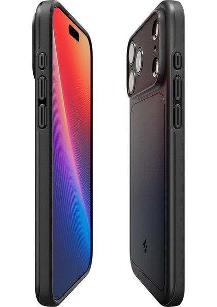 iPhone 17 Pro ile uyumlu ince MagSafe Kılıf Thin Fit Hava Kanalı Teknolojisi™ Askeri Sınıf Koruma MagFit Black Kapak - ACS09934 modelleri