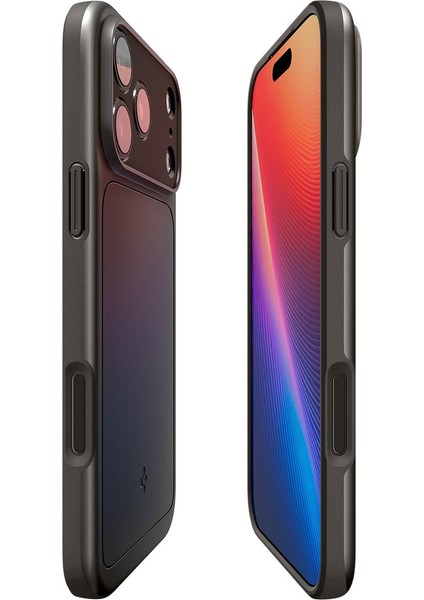 iPhone 17 Pro ile uyumlu ince MagSafe Kılıf Thin Fit Hava Kanalı Teknolojisi™ Askeri Sınıf Koruma MagFit Gunmetal Kapak - ACS09936 indirimleri