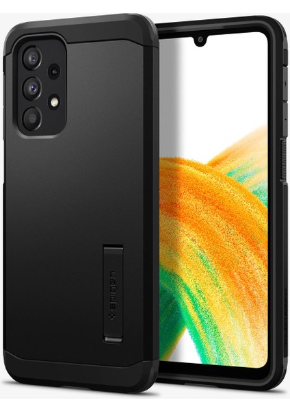 Galaxy A36 ile Uyumlu Ekstra Dayanıklı Kılıf Tough Armor Hava Kanalı Teknolojisi™ Askeri Sınıf Koruma KickStand'lı Black Çift Katman Kapak - ACS09166 fiyatları