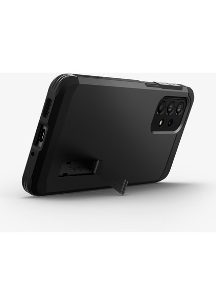 Galaxy A36 ile Uyumlu Ekstra Dayanıklı Kılıf Tough Armor Hava Kanalı Teknolojisi™ Askeri Sınıf Koruma KickStand'lı Black Çift Katman Kapak - ACS09166 modelleri