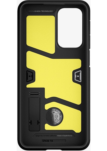 Galaxy A36 ile Uyumlu Ekstra Dayanıklı Kılıf Tough Armor Hava Kanalı Teknolojisi™ Askeri Sınıf Koruma KickStand'lı Black Çift Katman Kapak - ACS09166