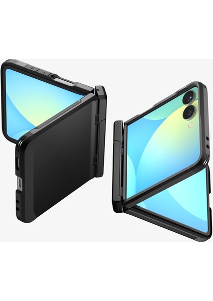 Spigen Galaxy Z Flip 7 ile Uyumlu Ekstra Dayanıklı Kılıf Tough Armor Pro Hava Kanalı Teknolojisi™ Askeri Sınıf Koruma MagFit özellikli KickStand'lı Black Çift Katman Kapak - ACS09561 indirimleri