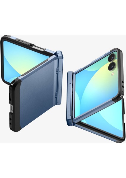 Spigen Galaxy Z Flip 7 ile Uyumlu Ekstra Dayanıklı Kılıf Tough Armor Pro Hava Kanalı Teknolojisi™ Askeri Sınıf Koruma MagFit özellikli KickStand'lı Sierra Blue Çift Katman Kapak - ACS09562 fiyatları