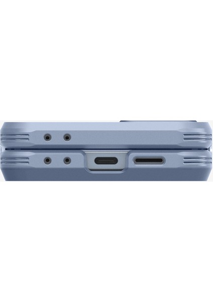 Spigen Galaxy Z Flip 7 FE / Z Flip 6 ile Uyumlu Ekstra Dayanıklı Kılıf Tough Armor Pro Hava Kanalı Teknolojisi Askeri Sınıf Koruma MagFit KickStand Sierra Blue Çift Katman Kapak - ACS09808