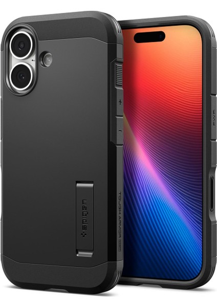 iPhone 17 ile uyumlu Ekstra Dayanıklı MagSafe Kılıf Tough Armor Ai T Force Kamera Butonu Hava Kanalı Teknolojisi™ Askeri Sınıf Koruma MagFit KickStand'lı Black Çift Katman Kapak - ACS09984 fiyatları