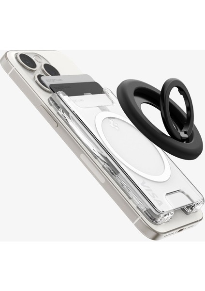 MagFit+ iPhone için MagSafe özellikli 3 Kartlı Manyetik Cüzdan Ultra Hybrid Crystal Clear - AFA08888 indirimleri