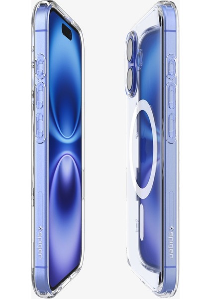 Apple iPhone 16 ile Uyumlu ince MagSafe Kılıf Ultra Hybrid T Force Kamera Butonu Sararma Karşıtı DuraClear Hava Kanalı Teknolojisi Askeri Sınıf Koruma MagFit Clear White Şeffaf Kapak - ACS09073 fırsatları