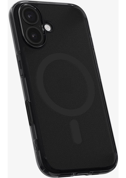 iPhone 16 ile Uyumlu ince MagSafe Kılıf Ultra Hybrid T Force Kamera Butonu Sararma Karşıtı DuraClear™ Hava Kanalı Teknolojisi™ Askeri Sınıf Koruma MagFit Frost Black Mat Kapak - ACS09074 modelleri