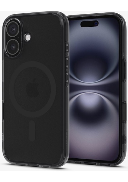 iPhone 16 ile Uyumlu ince MagSafe Kılıf Ultra Hybrid T Force Kamera Butonu Sararma Karşıtı DuraClear™ Hava Kanalı Teknolojisi™ Askeri Sınıf Koruma MagFit Frost Black Mat Kapak - ACS09074 indirimleri