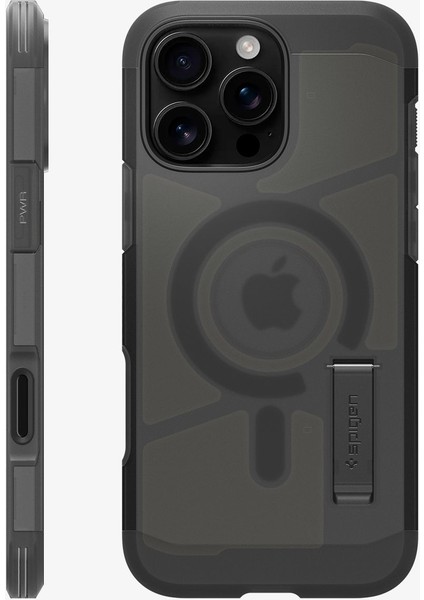 iPhone 16 Pro ile Uyumlu ince MagSafe Kılıf Ultra Hybrid T Force Kamera Butonu Sararma Karşıtı DuraClear™ Hava Kanalı Teknolojisi™ Askeri Sınıf Koruma MagFit Frost Black Mat Kapak - ACS09072 fırsatları