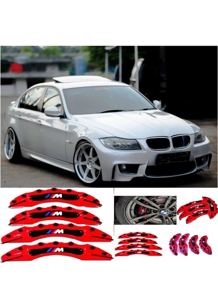 Bmw E90///M Kırmızı 17-18-19-20 Janta Uyumlu 4.lü Kaliper Kapagı