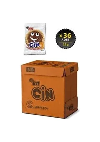 Cin Bisküvi Portakallı 25 gr x 36 Adet