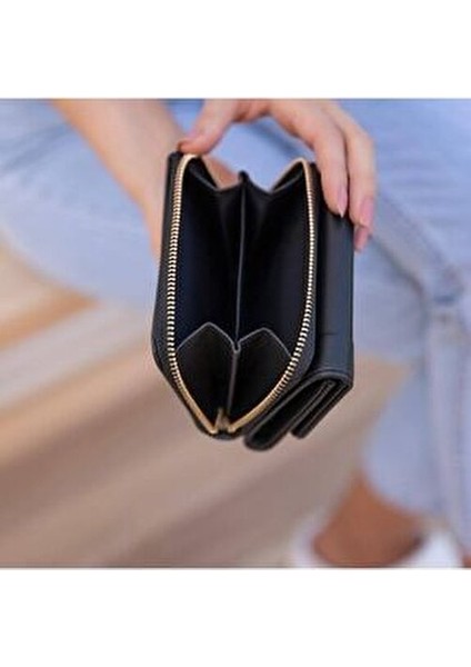 Kadın Cüzdan Şık Tasarım Suni Deri Yatay Model Küçük Boy Hediye Seçeneği modelleri