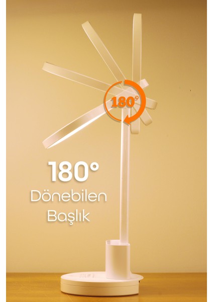 Dokunmatik Şarjlı Masa Lambası Kalemlikli Telefon Standlı Ayarlı Ders Çalışma Okuma Işığı S9 modelleri