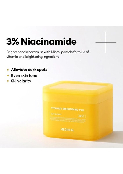 Vitamide Brightening Toner Pad 100'LÜ ( Vitamide Parlatıcı Tonik Pedler)