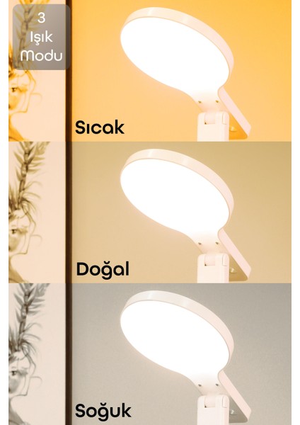 Dokunmatik Şarjlı Masa Lambası Kalemlikli Telefon Standlı Ayarlı Ders Çalışma Okuma Işığı S9 indirimleri