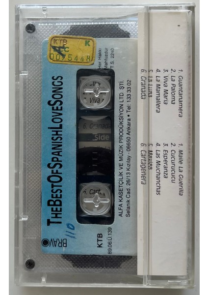 The Best Of Spanish Love Songs Kaset (Orijnal Dönem Kağıt Baskı Kaset) fiyatları