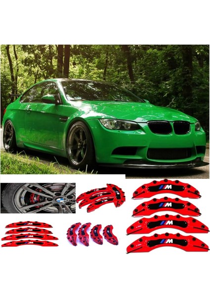 Bmw E92///M Kırmızı 17-18-19-20 Janta Uyumlu 4.lü Kaliper Kapagı
